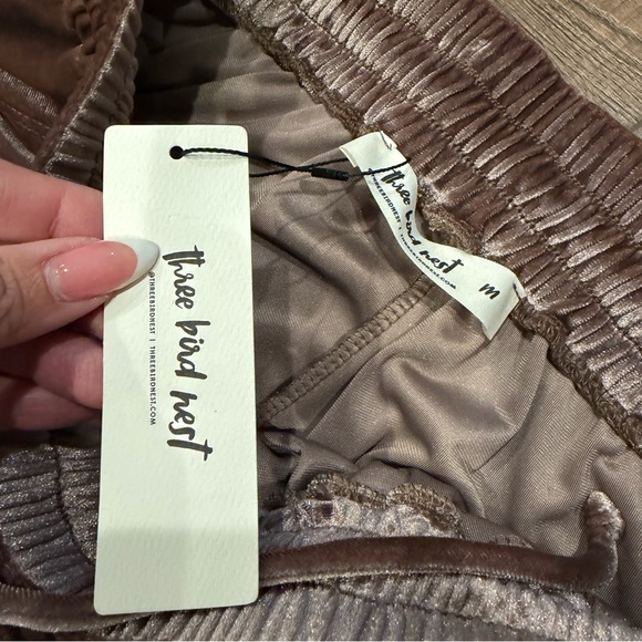 NEW Three Bird Nest The Nest Relaxing Robin Velvet Wide Leg Pant - Picture 5 of 5